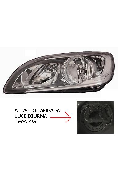 proiettore h7-h9 con motor. elettrico con luce diurna a led lato destro (passeggero) depo 1023-10550