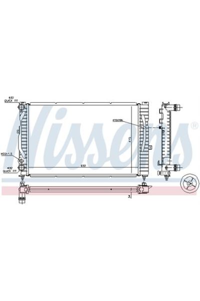 Radiatore, Raffreddamento motore NISSENS 123-60299