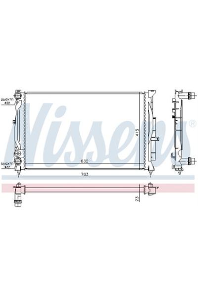 Radiatore, Raffreddamento motore NISSENS 123-60308A