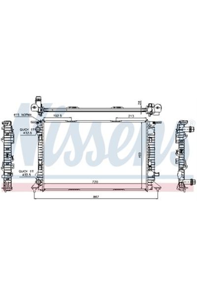 Radiatore, Raffreddamento motore NISSENS 123-60323