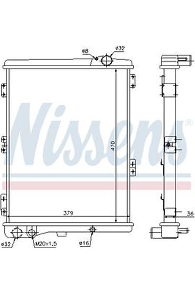 Radiatore, Raffreddamento motore NISSENS 123-604411