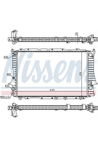 Radiatore, Raffreddamento motore NISSENS 123-60457