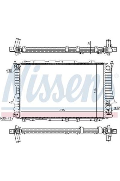 Radiatore, Raffreddamento motore NISSENS 123-60459