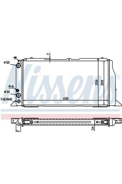 Radiatore, Raffreddamento motore NISSENS 123-60487