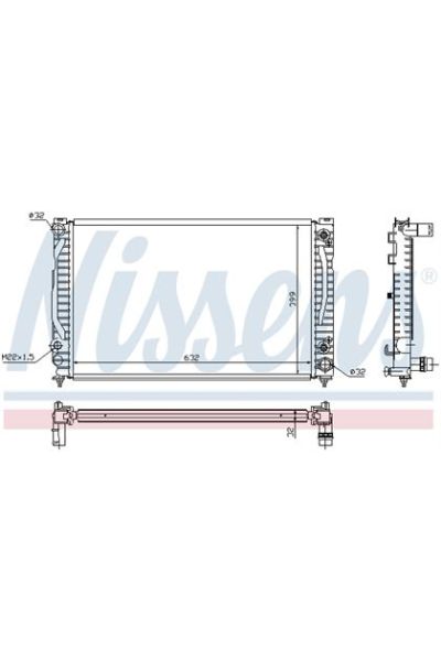 Radiatore, Raffreddamento motore NISSENS 123-60495