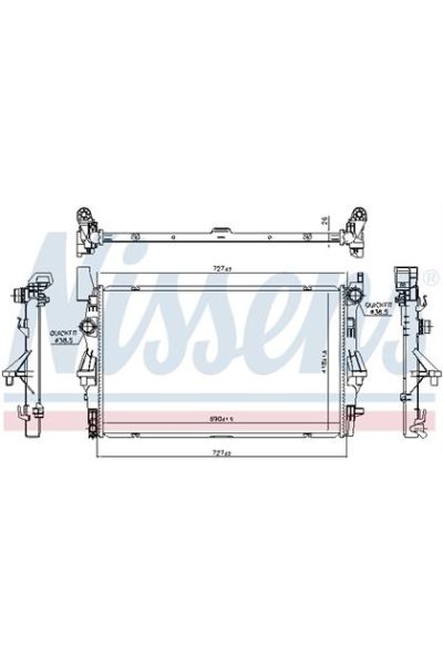 Radiatore, Raffreddamento motore NISSENS 123-606021