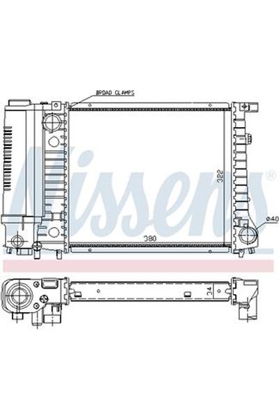 Radiatore, Raffreddamento motore NISSENS 123-60729A