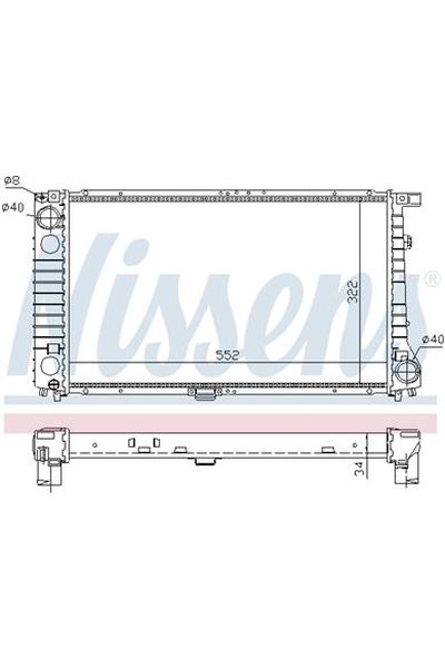 Radiatore, Raffreddamento motore NISSENS 123-60744A