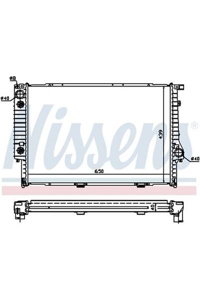 Radiatore, Raffreddamento motore NISSENS 123-60748A