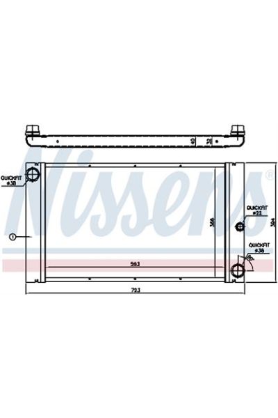 Radiatore, Raffreddamento motore NISSENS 123-60762