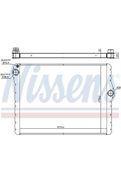 Radiatore, Raffreddamento motore NISSENS 123-60777