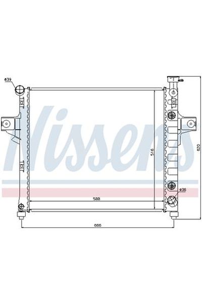 Radiatore, Raffreddamento motore NISSENS 123-61023