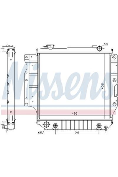 Radiatore, Raffreddamento motore NISSENS 123-61036