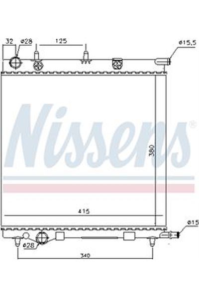 Radiatore, Raffreddamento motore NISSENS 123-61284