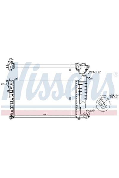 Radiatore, Raffreddamento motore NISSENS 123-61313