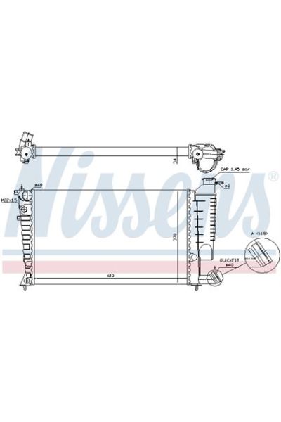 Radiatore, Raffreddamento motore NISSENS 123-61318A