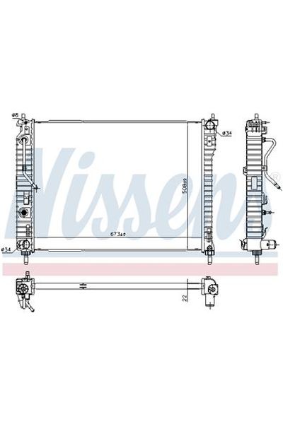 Radiatore, Raffreddamento motore NISSENS 123-61688