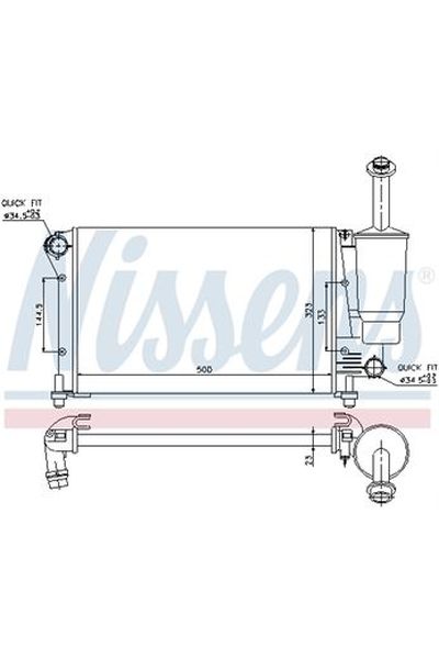 Radiatore, Raffreddamento motore NISSENS 123-617845