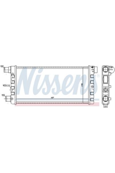 Radiatore, Raffreddamento motore NISSENS 123-61814