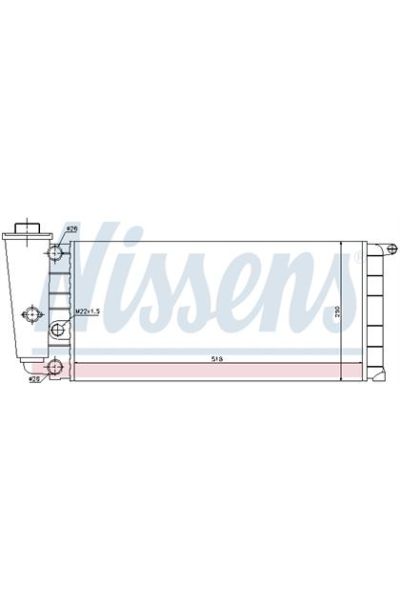 Radiatore, Raffreddamento motore NISSENS 123-61837