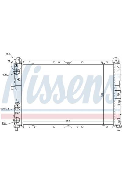 Radiatore, Raffreddamento motore NISSENS 123-61847