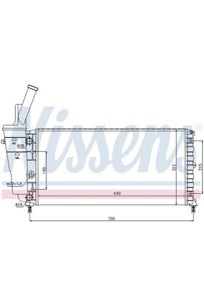 Radiatore, Raffreddamento motore NISSENS 123-61892