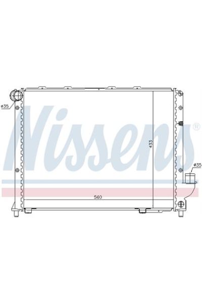 Radiatore, Raffreddamento motore NISSENS 123-62327