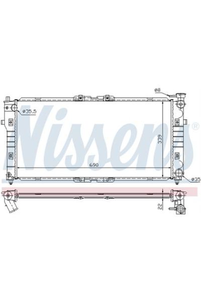 Radiatore, Raffreddamento motore NISSENS 123-62392A