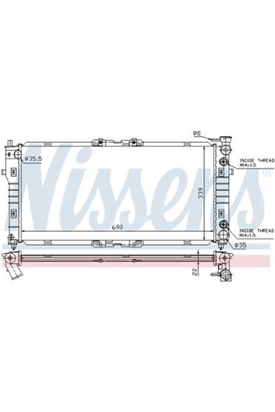 Radiatore, Raffreddamento motore NISSENS 123-62393