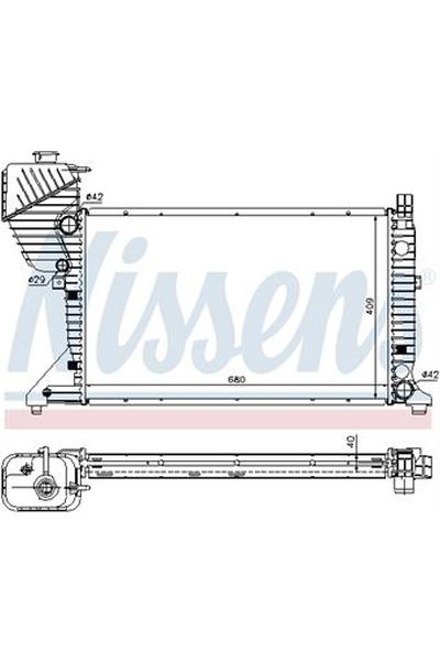 Radiatore, Raffreddamento motore NISSENS 123-62519A