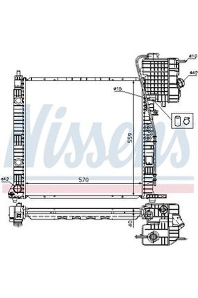 Radiatore, Raffreddamento motore NISSENS 123-62559A