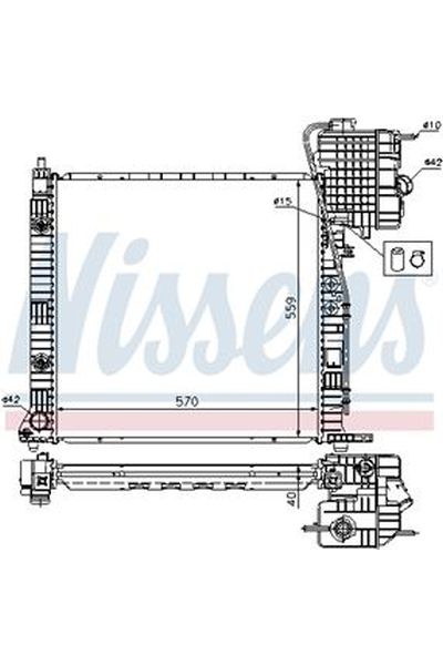 Radiatore, Raffreddamento motore NISSENS 123-62561A