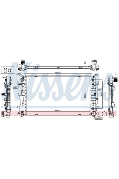 Radiatore, Raffreddamento motore NISSENS 123-627062