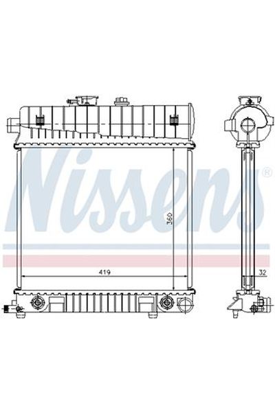 Radiatore, Raffreddamento motore NISSENS 123-62708A