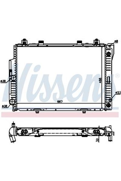 Radiatore, Raffreddamento motore NISSENS 123-62713A