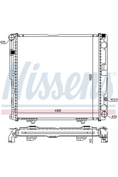 Radiatore, Raffreddamento motore NISSENS 123-62764A