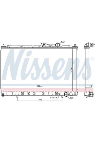 Radiatore, Raffreddamento motore NISSENS 123-628431