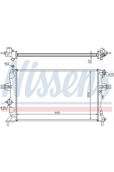 Radiatore, Raffreddamento motore NISSENS 123-630041