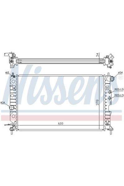 Radiatore, Raffreddamento motore NISSENS 123-630121