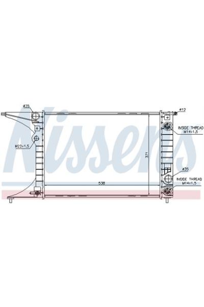 Radiatore, Raffreddamento motore NISSENS 123-63071