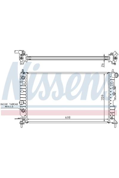 Radiatore, Raffreddamento motore NISSENS 123-630771