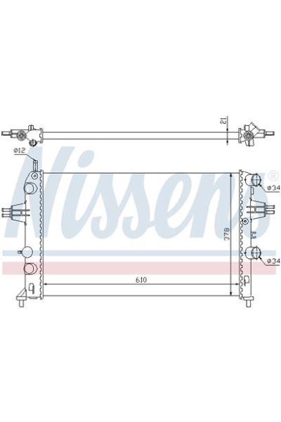 Radiatore, Raffreddamento motore NISSENS 123-63091