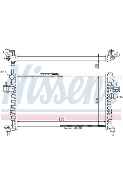 Radiatore, Raffreddamento motore NISSENS 123-63094