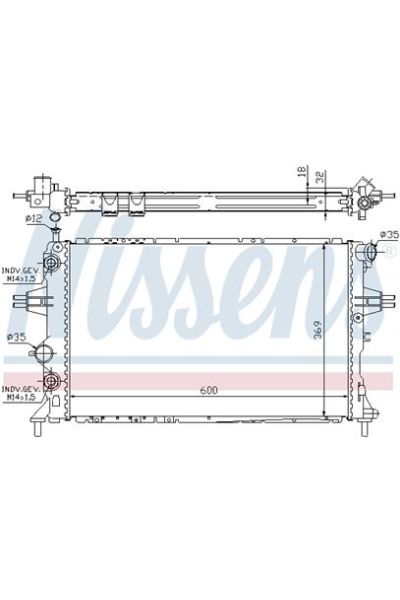 Radiatore, Raffreddamento motore NISSENS 123-63247A