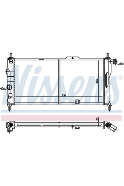 Radiatore, Raffreddamento motore NISSENS 123-632731