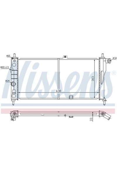 Radiatore, Raffreddamento motore NISSENS 123-632741