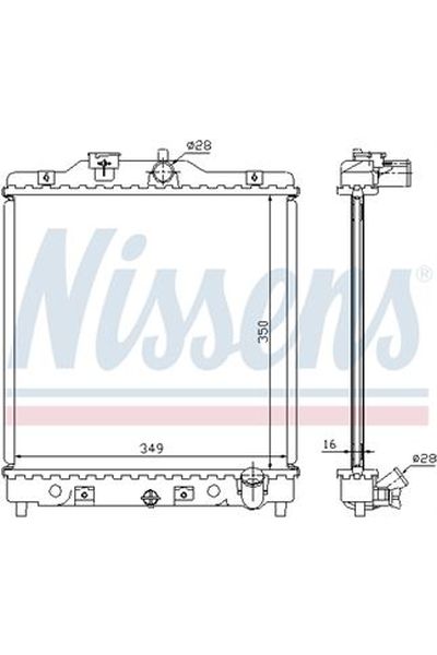 Radiatore, Raffreddamento motore NISSENS 123-63309A