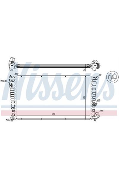 Radiatore, Raffreddamento motore NISSENS 123-63508