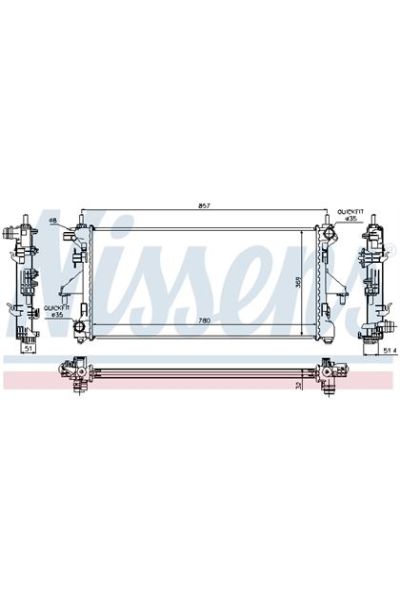 Radiatore, Raffreddamento motore NISSENS 123-63555A