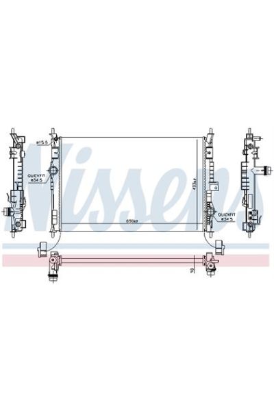 Radiatore, Raffreddamento motore NISSENS 123-636014